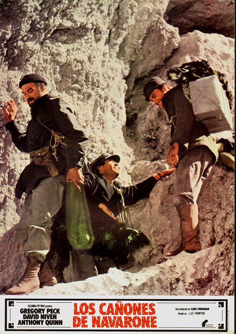 Stanley Baker, Gregory Peck, James Darren - The Guns of Navarone - Cartões lobby