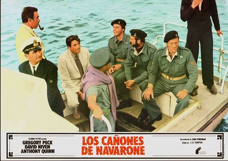 Anthony Quinn, Gregory Peck, James Darren, Stanley Baker, David Niven - The Guns of Navarone - Cartões lobby