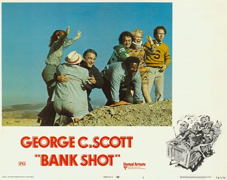 George C. Scott, Don Calfa, Frank McRae, Bob Balaban - Bank Shot - Lobbykarten