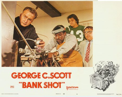 George C. Scott, Frank McRae, Don Calfa, Sorrell Booke - Bank Shot - Lobbykaarten