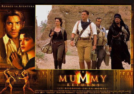 Rachel Weisz, Brendan Fraser, John Hannah, Oded Fehr - The Mummy Returns - Lobbykaarten