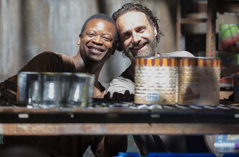 Lawrence Gilliard Jr., Andrew Lincoln - The Walking Dead - Étrangers - Tournage