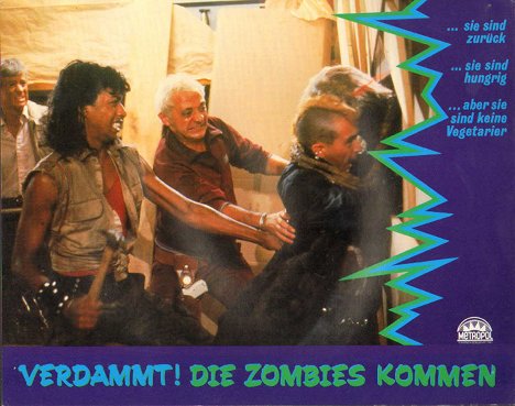 Clu Gulager, Miguel A. Núńez Jr., Don Calfa, Brian Peck - The Return of the Living Dead - Lobby Cards