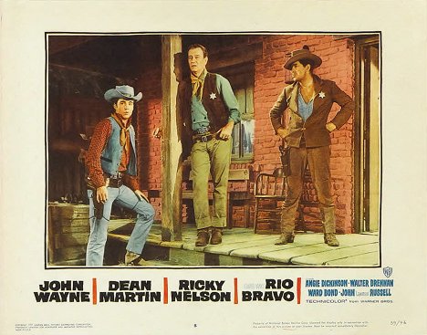 Ricky Nelson, John Wayne, Dean Martin - Rio Bravo - Lobbykaarten