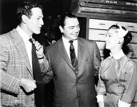 Paul Newman, Ernest Borgnine, Pier Angeli - Somebody Up There Likes Me - Making of