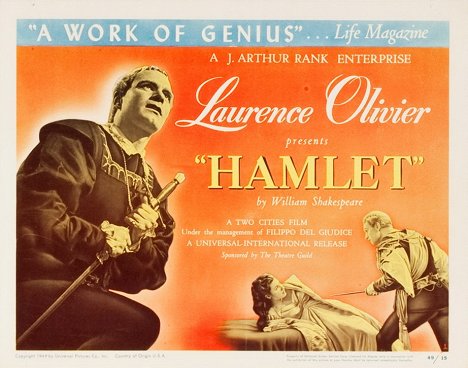 Laurence Olivier, Eileen Herlie - Hamlet - Lobby karty