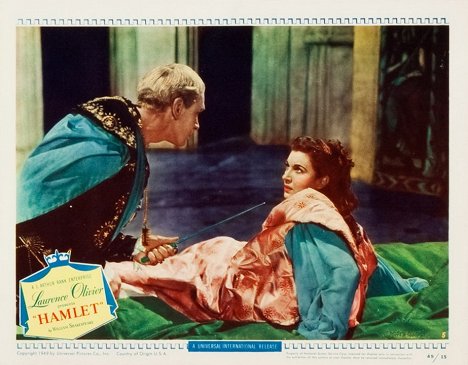 Laurence Olivier, Eileen Herlie - Hamlet - Cartes de lobby