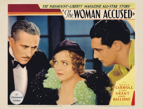 John Halliday, Nancy Carroll, Cary Grant - The Woman Accused - Lobbykarten