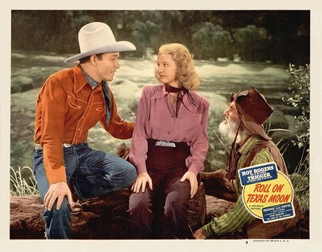 Roy Rogers, Dale Evans, George 'Gabby' Hayes - Roll on Texas Moon - Lobbykarten