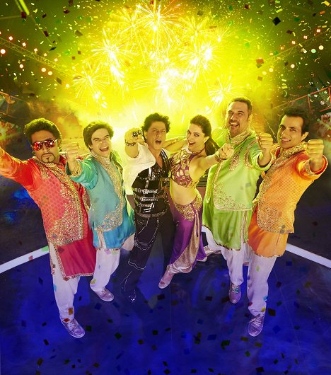 Abhishek Bachchan, Vivaan Shah, Shahrukh Khan, Deepika Padukone, Boman Irani, Sonu Sood - Happy New Year - Herzensdiebe - Werbefoto