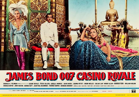 Ursula Andress, David Niven, Joanna Pettet - Casino Royale - Lobbykarten
