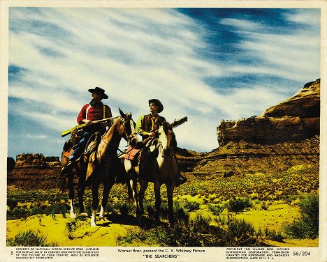 John Wayne, Jeffrey Hunter - The Searchers - Lobbykaarten