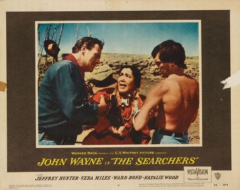 John Wayne, Beulah Archuletta, Jeffrey Hunter - The Searchers - Lobbykaarten