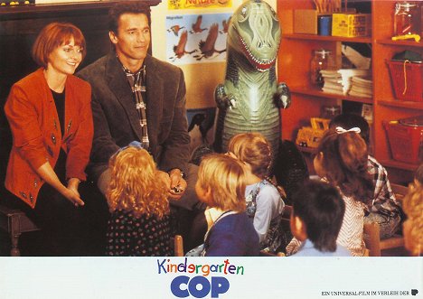 Pamela Reed, Arnold Schwarzenegger - Kindergarten Cop - Lobbykarten