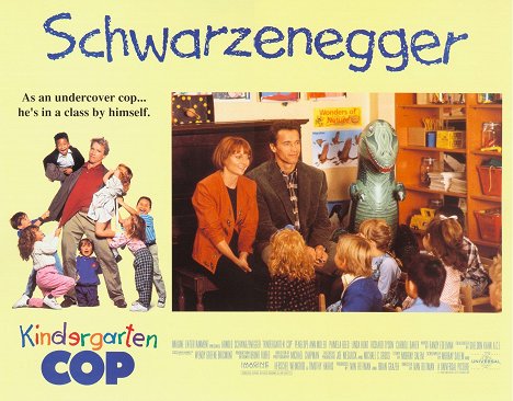 Pamela Reed, Arnold Schwarzenegger - Kindergarten Cop - Lobbykarten