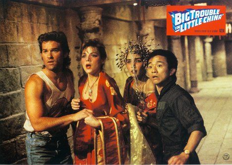 Kurt Russell, Kim Cattrall, Suzee Pai, Dennis Dun - Big Trouble in Little China - Lobbykaarten