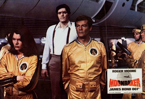 Lois Chiles, Richard Kiel, Roger Moore - James Bond - Moonraker - streng geheim - Lobbykarten