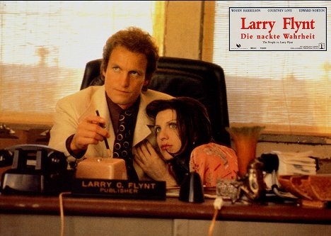 Woody Harrelson, Courtney Love - Larry Flynt - Die nackte Wahrheit - Lobbykarten