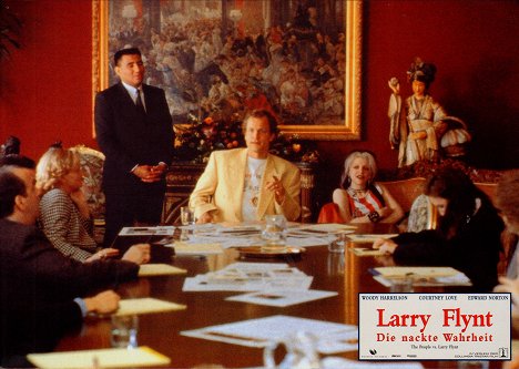 Woody Harrelson, Courtney Love - Larry Flynt - Cartes de lobby