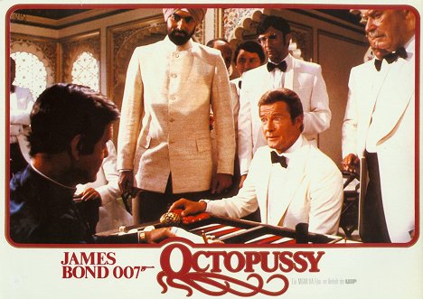 Louis Jourdan, Kabir Bedi, Roger Moore - Octopussy - Lobbykaarten