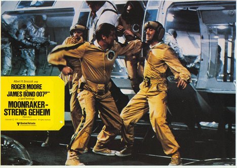Richard Kiel, Roger Moore, Lois Chiles - James Bond 007 - Moonraker - Streng geheim - Lobbykarten