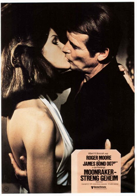 Lois Chiles, Roger Moore - James Bond - Moonraker - streng geheim - Lobbykarten