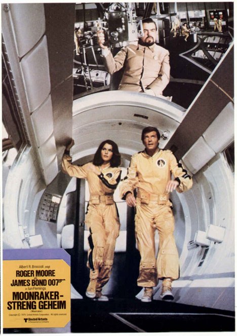 Lois Chiles, Roger Moore, Michael Lonsdale - Moonraker - Cartes de lobby
