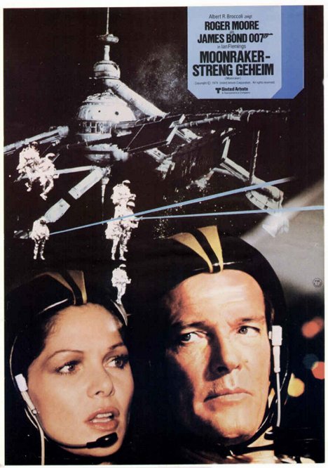 Lois Chiles, Roger Moore - James Bond - Moonraker - streng geheim - Lobbykarten