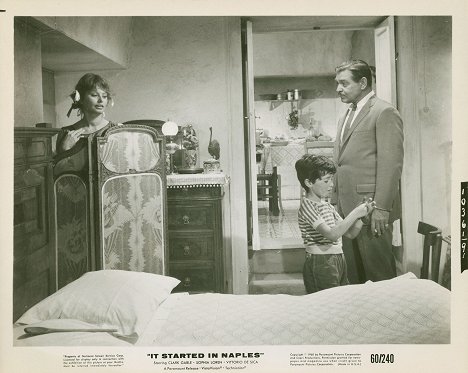 Sophia Loren, Marietto, Clark Gable - Es begann in Neapel - Lobbykarten