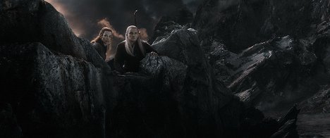 Evangeline Lilly, Orlando Bloom - The Hobbit: The Battle of the Five Armies - Van film