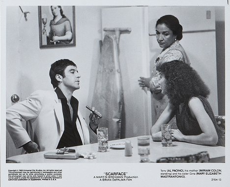 Al Pacino, Miriam Colon, Mary Elizabeth Mastrantonio - Scarface - Lobbykaarten