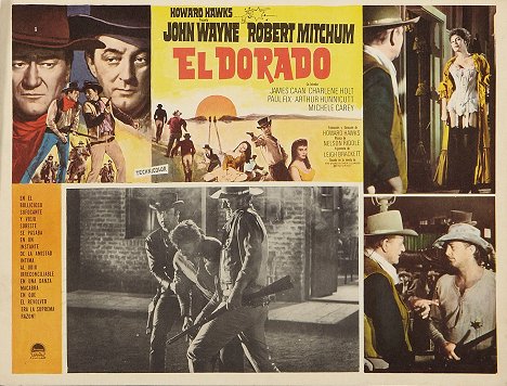James Caan, Robert Mitchum, John Wayne, Charlene Holt - El Dorado - Lobbykaarten