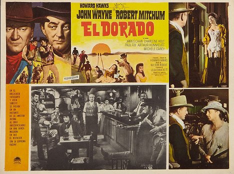 Christopher George, James Caan, John Wayne, Charlene Holt, Robert Mitchum - El Dorado - Lobbykaarten