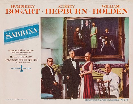 Humphrey Bogart, Walter Hampden, William Holden - Sabrina - Lobbykarten