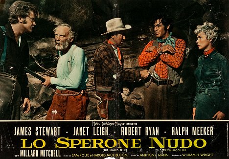 Ralph Meeker, Millard Mitchell, James Stewart, Robert Ryan, Janet Leigh - The Naked Spur - Lobby Cards