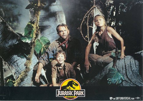 Joseph Mazzello, Sam Neill, Ariana Richards - Jurassic Park - Cartes de lobby