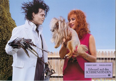 Johnny Depp, Kathy Baker - Edward Scissorhands - Lobbykaarten