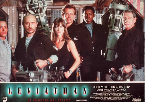 Michael Carmine, Hector Elizondo, Amanda Pays, Peter Weller, Ernie Hudson, Richard Crenna - Leviathan - Lobbykarten