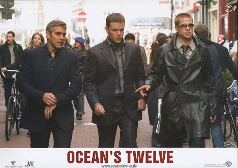 George Clooney, Matt Damon, Brad Pitt - Ocean's Twelve - Lobby Cards