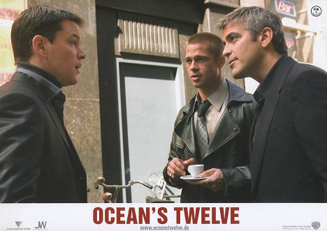 Matt Damon, Brad Pitt, George Clooney - Ocean's Twelve - Lobbykarten