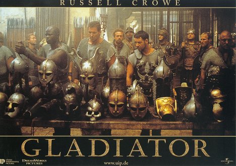 Djimon Hounsou, Ralf Moeller, Russell Crowe - Gladiator - Cartes de lobby