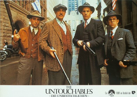 Andy Garcia, Sean Connery, Kevin Costner, Charles Martin Smith - The Untouchables - Lobby Cards