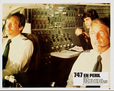 Roy Thinnes, Erik Estrada, Efrem Zimbalist Jr. - Airport '75 - Giganten am Himmel - Lobbykarten