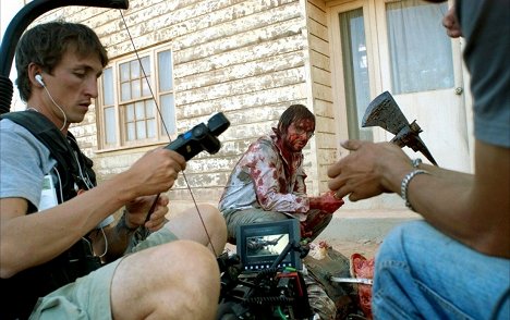 Maxime Alexandre, Aaron Stanford - La Colline a des yeux - Tournage