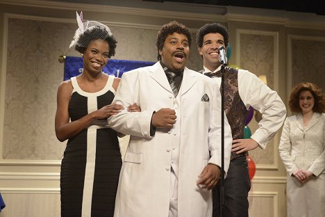 Sasheer Zamata, Kenan Thompson, Drake, Vanessa Bayer - Saturday Night Live - Photos