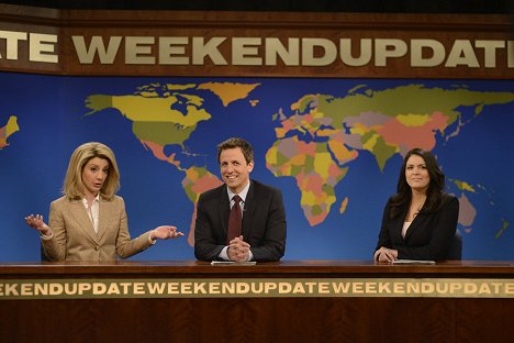 Nasim Pedrad, Seth Meyers, Cecily Strong - Saturday Night Live - Filmfotos