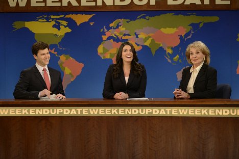 Colin Jost, Cecily Strong, Barbara Walters - Saturday Night Live - Photos