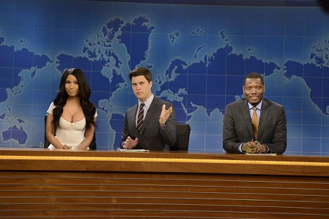 Nicki Minaj, Colin Jost, Michael Che - Saturday Night Live - Photos