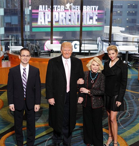 James Fishler, Donald Trump, Joan Rivers, Ivanka Trump - The Apprentice - Van de set