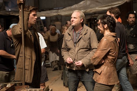 Liam Hemsworth, Francis Lawrence, Jennifer Lawrence - Hunger Games - L'embrasement - Tournage